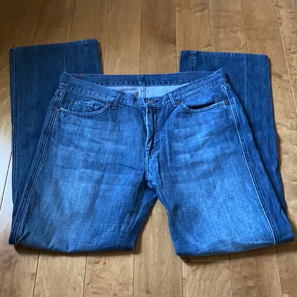 7 for All Mankind Jeans Mens Wide Leg Sz 34 - Picture 10 of 11